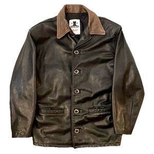 RARE VTG Buffalo Chips Bootery Leather Mens Jacket Sz S, Soho NYC, Western Wear